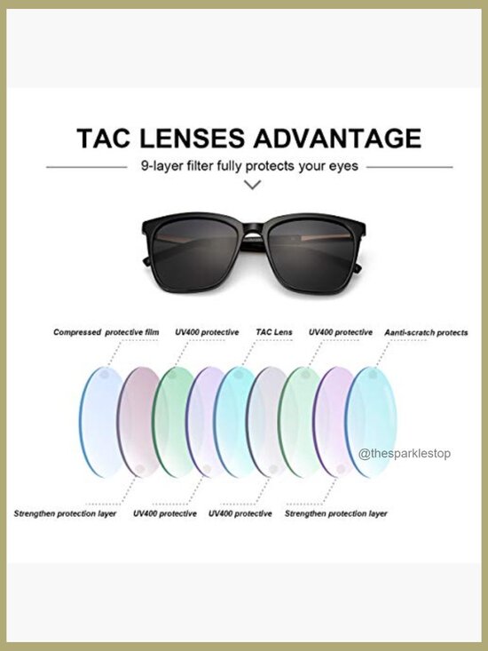Oversized Square Sunglasses, Polarized Lenses, UV400 Protection, Lightweight main image 7